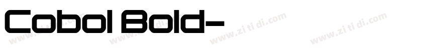 Cobol Bold字体转换